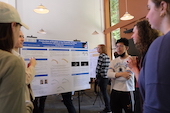 Tony Butorovich and Max Xie discussing poster